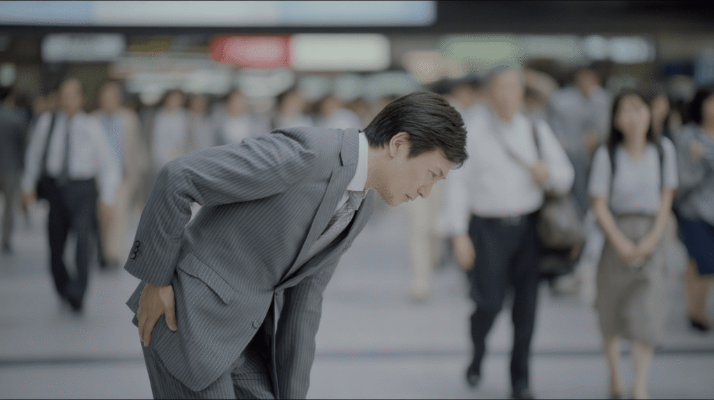 腰が痛いフリ